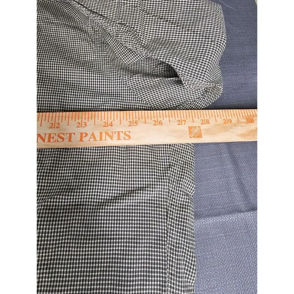 Brooks Brothers Shirt Mens Cream/Black checks Long Sleeve Button Down shirt XL